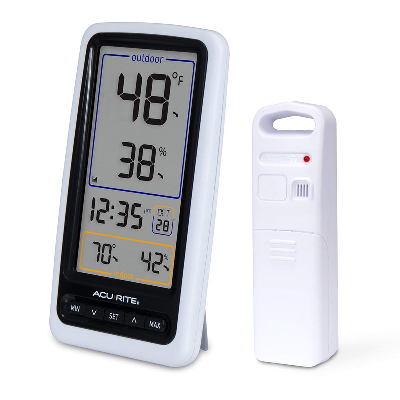 AcuRite 01136M Wireless Thermometer with Indoor/Outdoor Temperature and Humidity, White - Image 3
